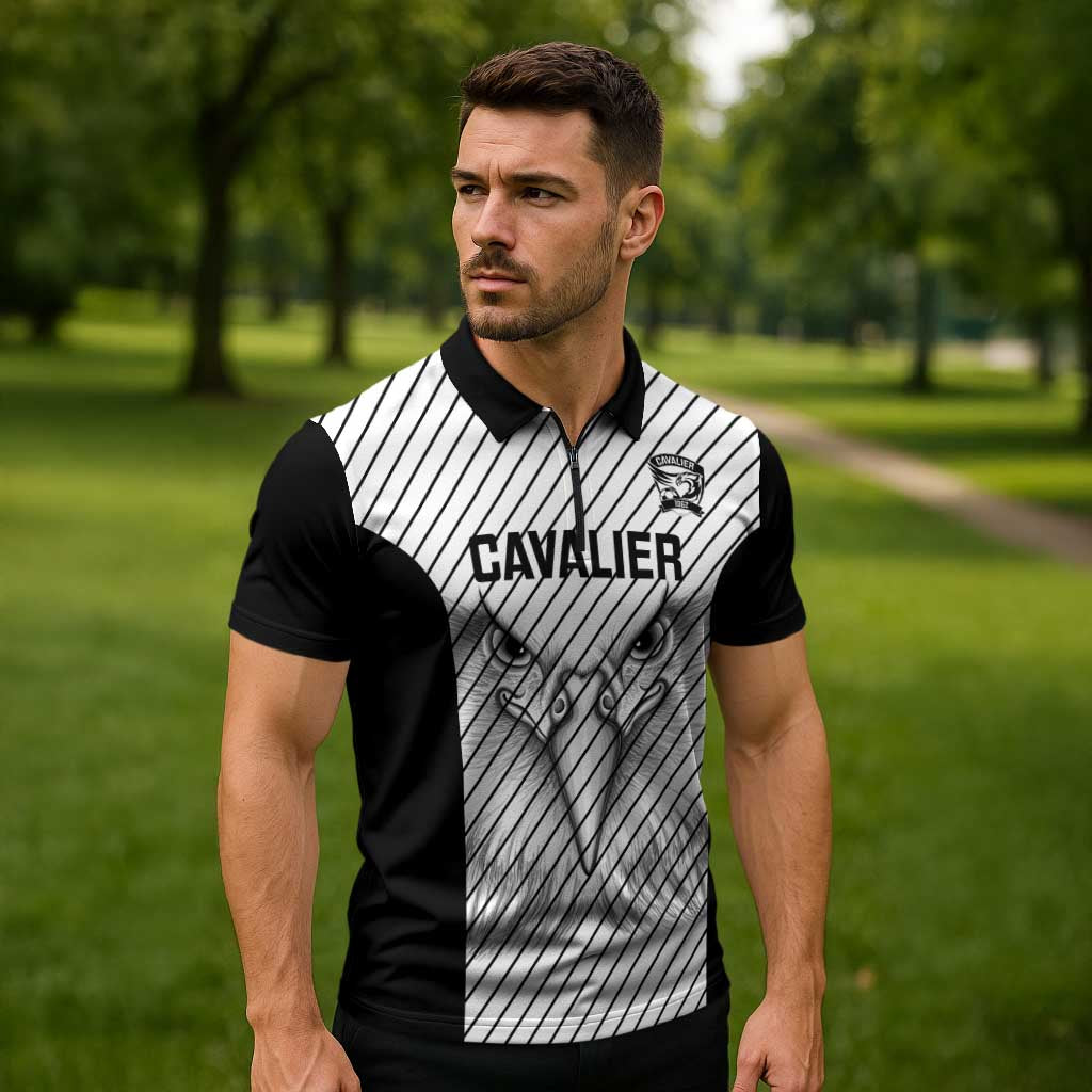 Cavalier Jamaica Football Custom Zipper Polo Shirt Come On Eagles - Wonder Print Shop