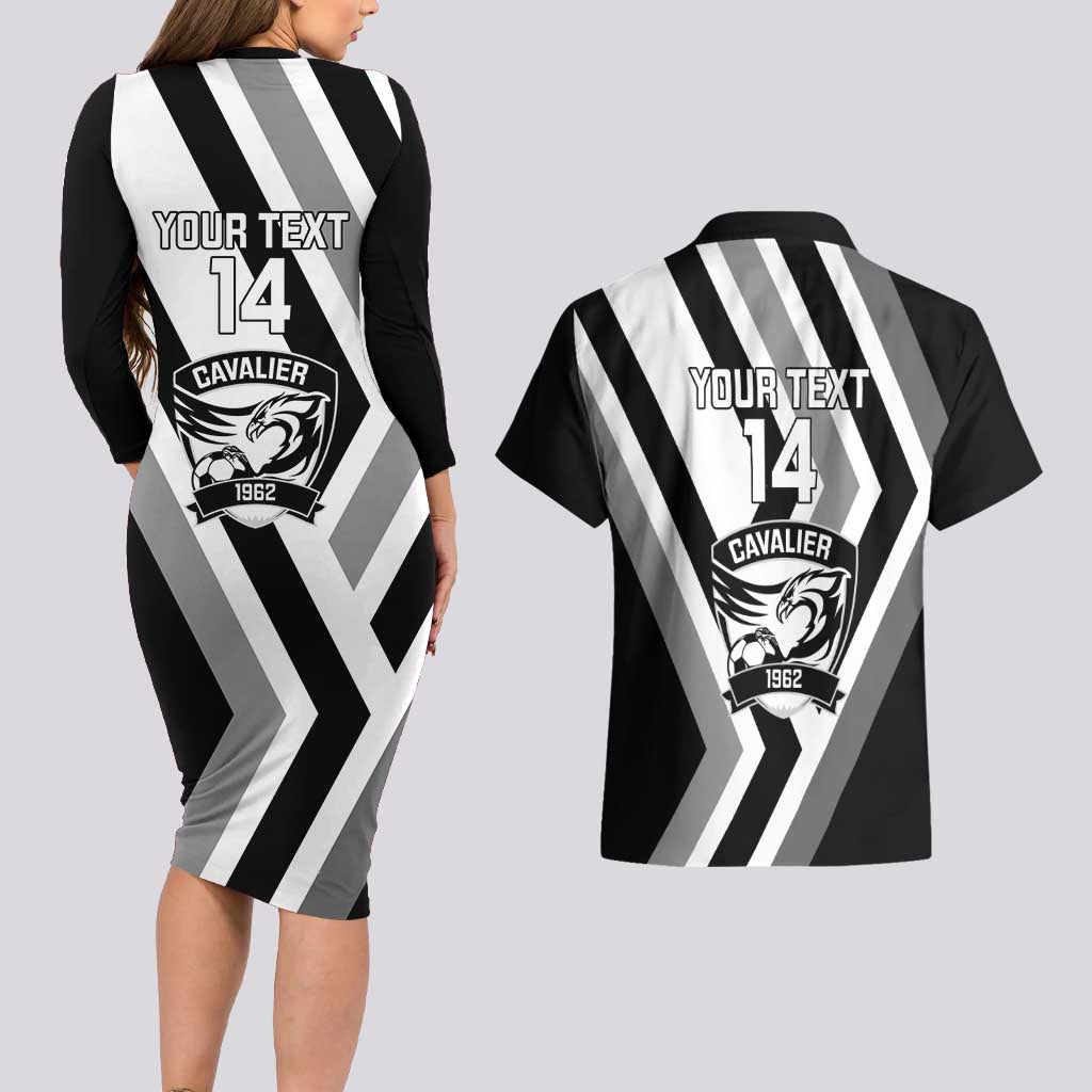 Cavalier Jamaica Football Custom Couples Matching Long Sleeve Bodycon Dress and Hawaiian Shirt Est 1962 Go Champions - Wonder Print Shop