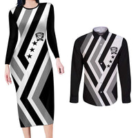 Cavalier Jamaica Football Custom Couples Matching Long Sleeve Bodycon Dress and Long Sleeve Button Shirt Est 1962 Go Champions - Wonder Print Shop