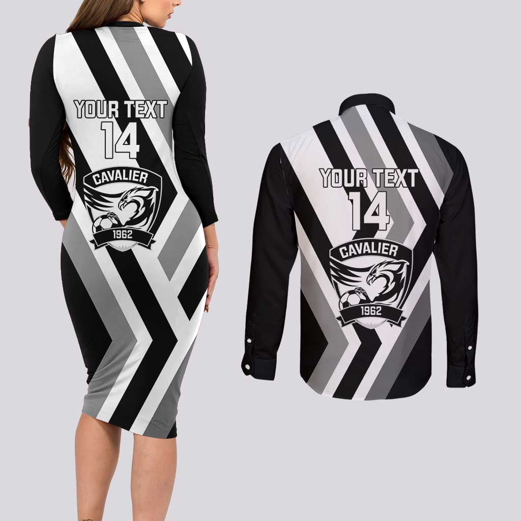Cavalier Jamaica Football Custom Couples Matching Long Sleeve Bodycon Dress and Long Sleeve Button Shirt Est 1962 Go Champions - Wonder Print Shop