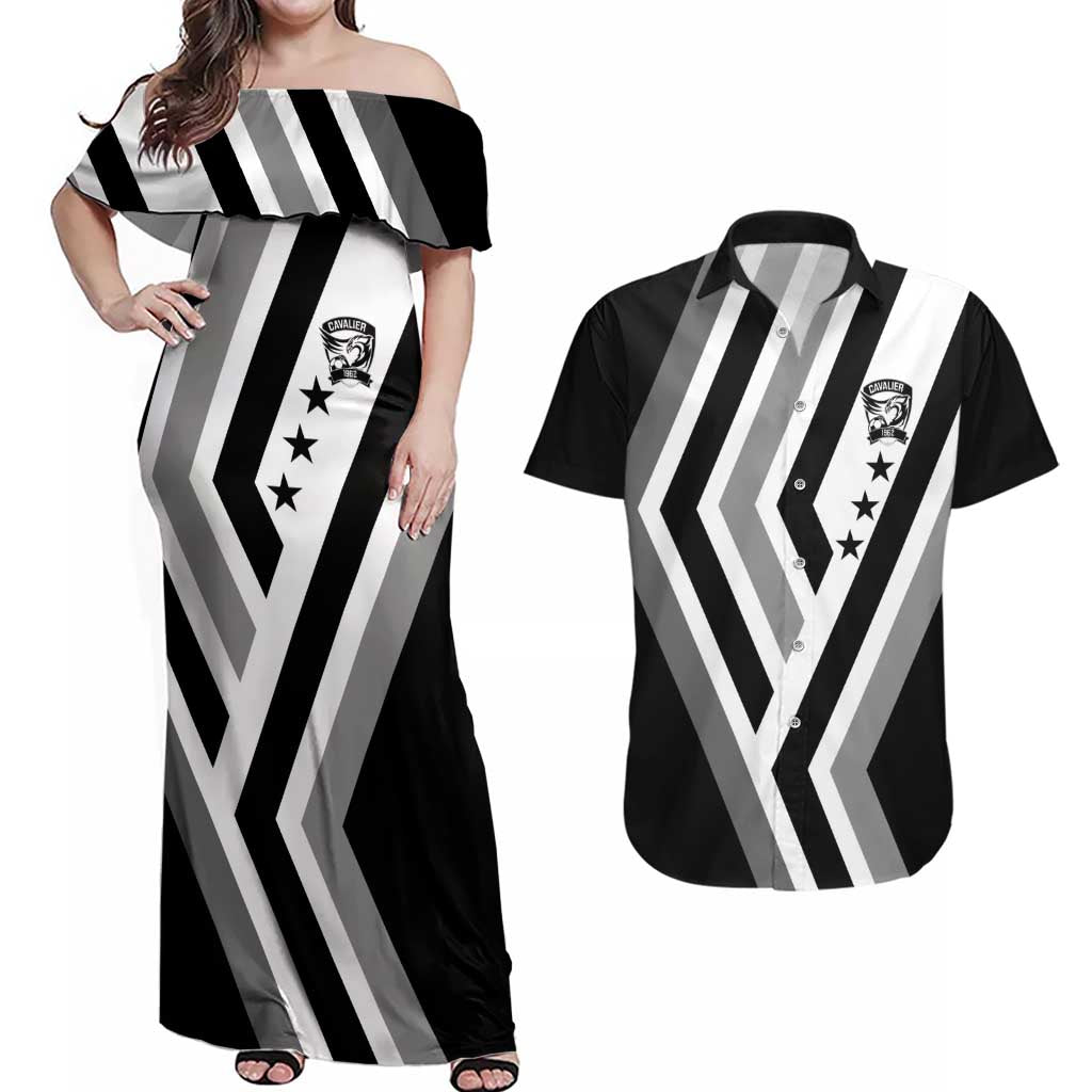 Cavalier Jamaica Football Custom Couples Matching Off Shoulder Maxi Dress and Hawaiian Shirt Est 1962 Go Champions - Wonder Print Shop