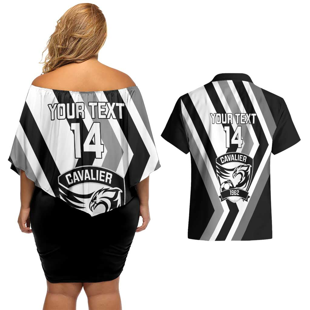 Cavalier Jamaica Football Custom Couples Matching Off Shoulder Short Dress and Hawaiian Shirt Est 1962 Go Champions - Wonder Print Shop