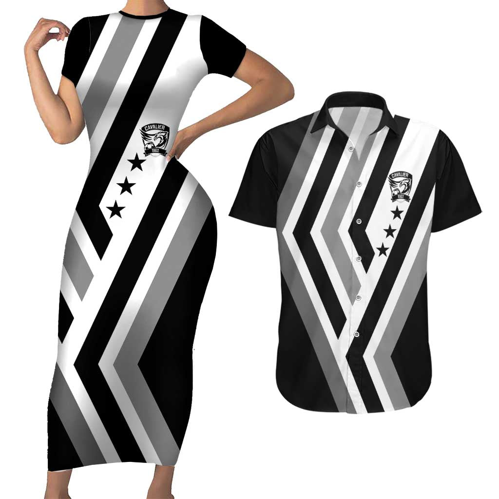 Cavalier Jamaica Football Custom Couples Matching Short Sleeve Bodycon Dress and Hawaiian Shirt Est 1962 Go Champions - Wonder Print Shop
