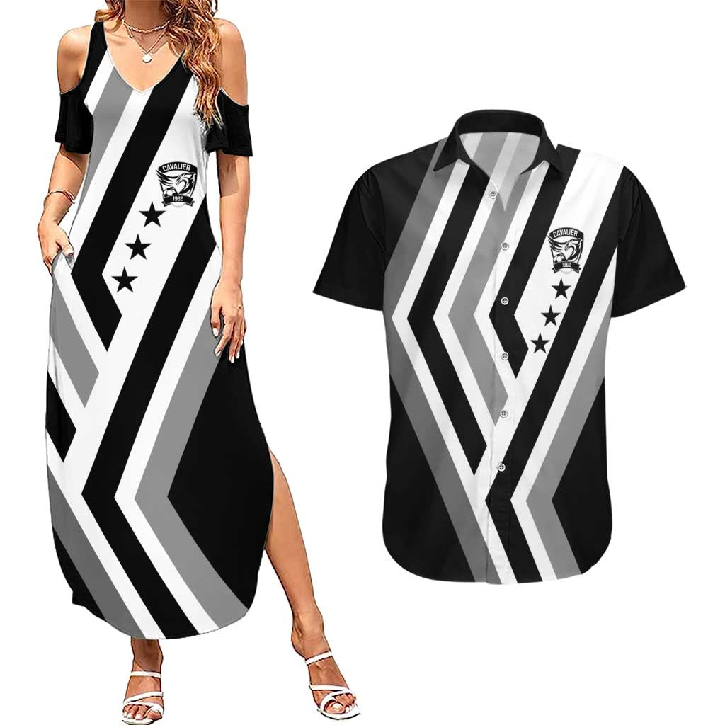 Cavalier Jamaica Football Custom Couples Matching Summer Maxi Dress and Hawaiian Shirt Est 1962 Go Champions - Wonder Print Shop