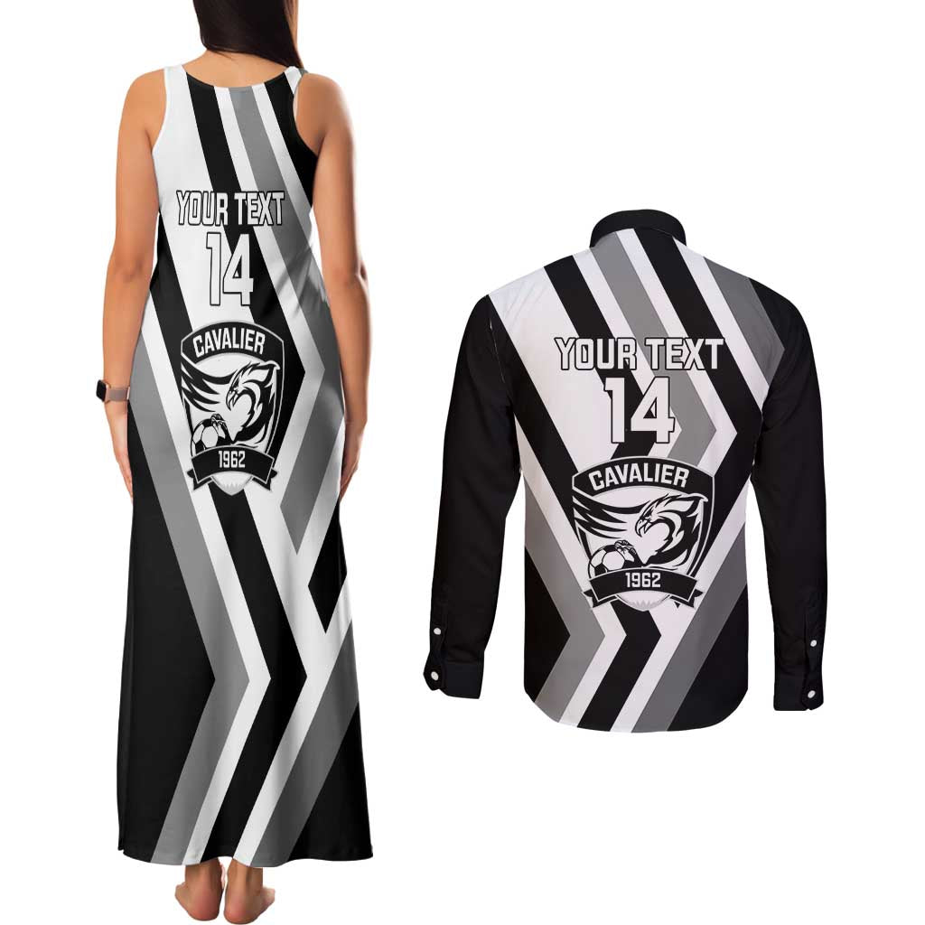 Cavalier Jamaica Football Custom Couples Matching Tank Maxi Dress and Long Sleeve Button Shirt Est 1962 Go Champions - Wonder Print Shop