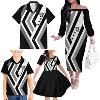 Cavalier Jamaica Football Custom Family Matching Off The Shoulder Long Sleeve Dress and Hawaiian Shirt Est 1962 Go Champions - Wonder Print Shop