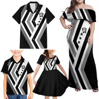 Cavalier Jamaica Football Custom Family Matching Off Shoulder Maxi Dress and Hawaiian Shirt Est 1962 Go Champions - Wonder Print Shop