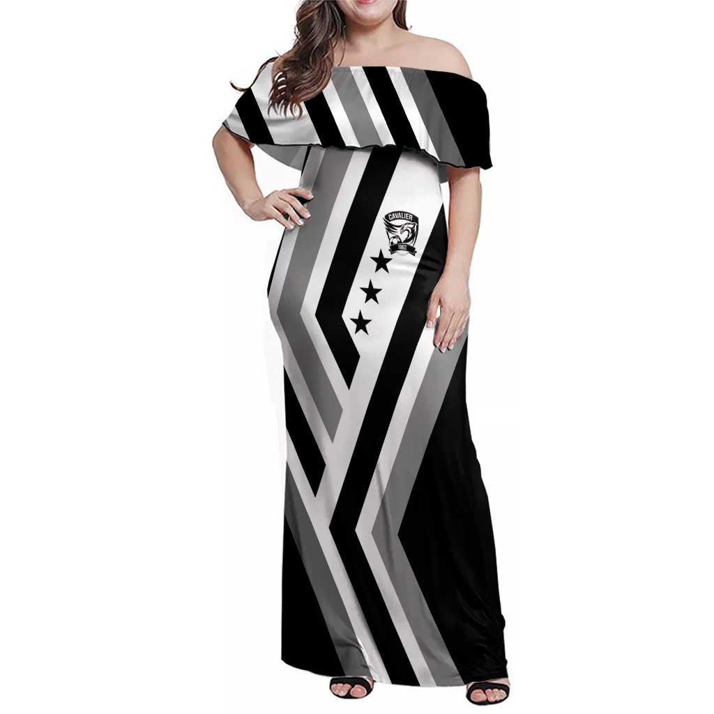 Cavalier Jamaica Football Custom Family Matching Off Shoulder Maxi Dress and Hawaiian Shirt Est 1962 Go Champions - Wonder Print Shop