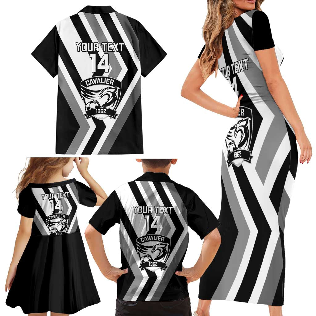 Cavalier Jamaica Football Custom Family Matching Short Sleeve Bodycon Dress and Hawaiian Shirt Est 1962 Go Champions - Wonder Print Shop