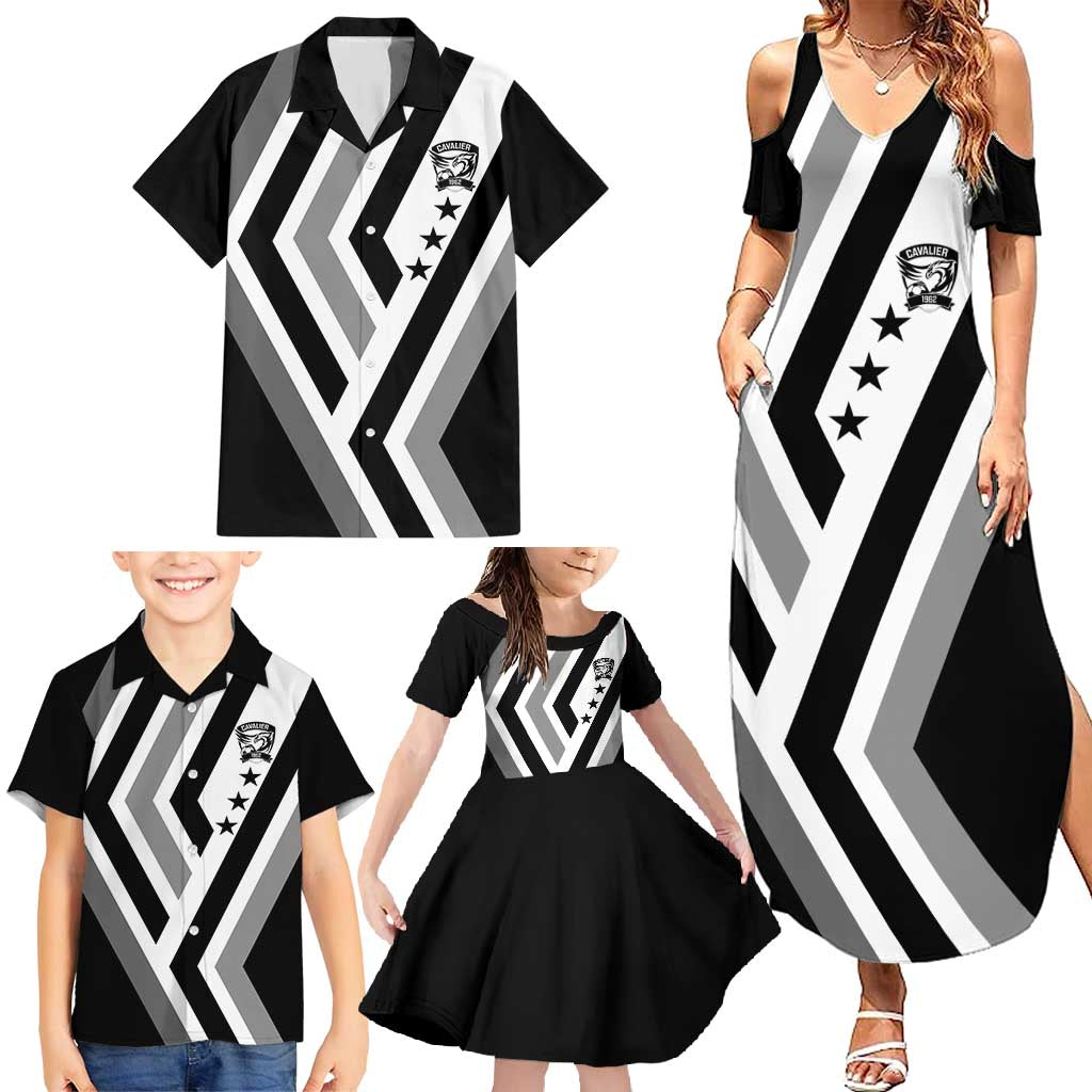 Cavalier Jamaica Football Custom Family Matching Summer Maxi Dress and Hawaiian Shirt Est 1962 Go Champions - Wonder Print Shop