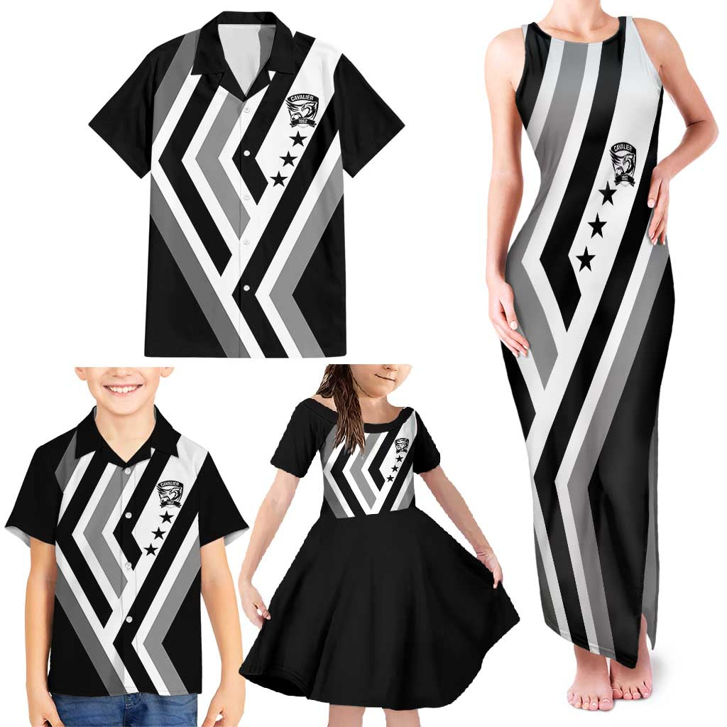 Cavalier Jamaica Football Custom Family Matching Tank Maxi Dress and Hawaiian Shirt Est 1962 Go Champions - Wonder Print Shop