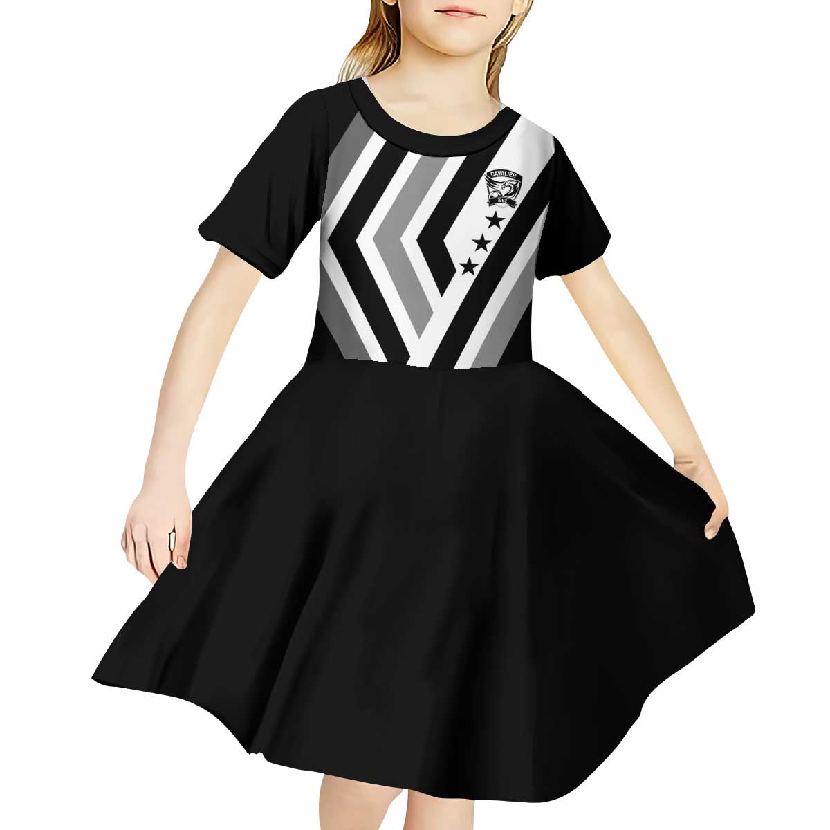Cavalier Jamaica Football Custom Kid Short Sleeve Dress Est 1962 Go Champions - Wonder Print Shop