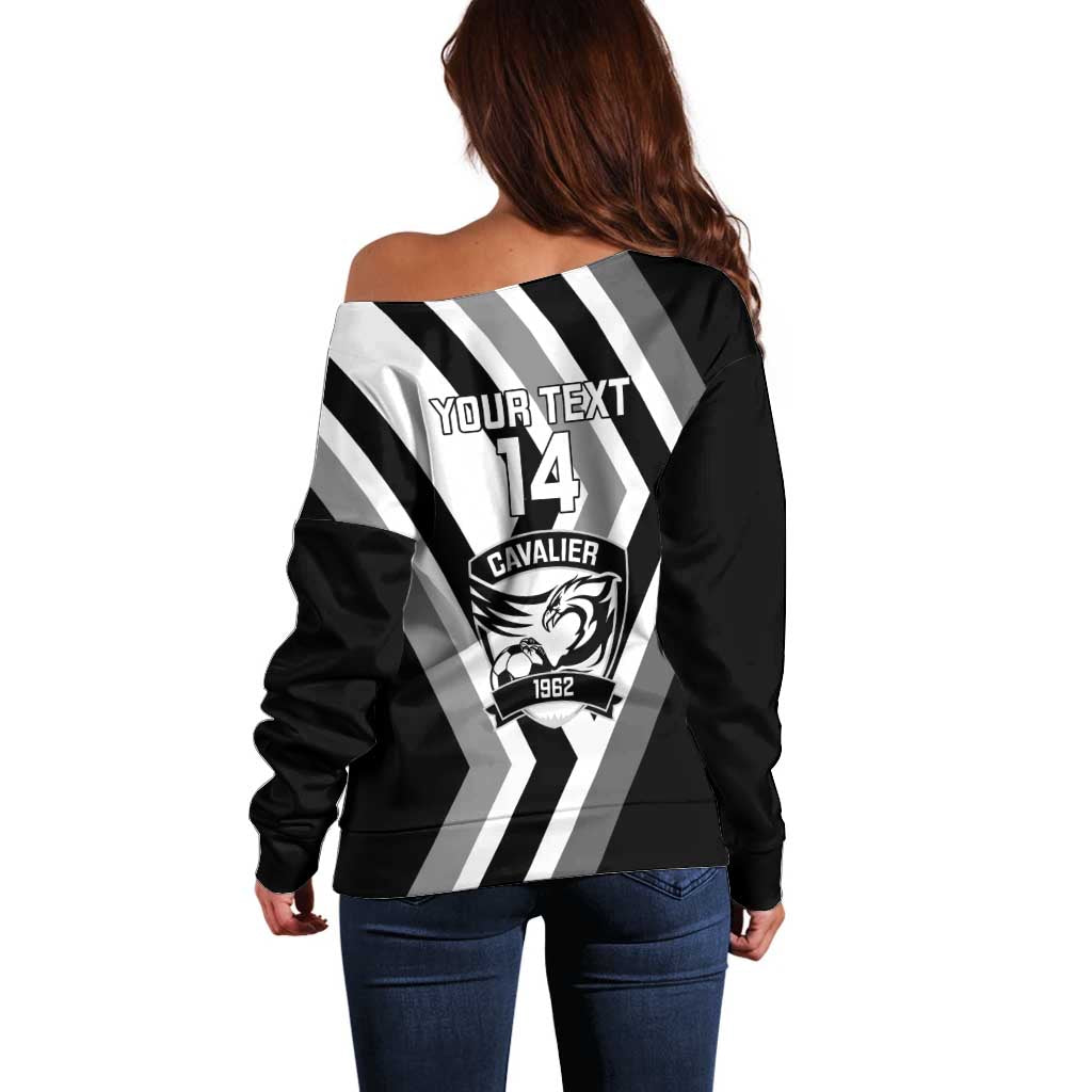 Cavalier Jamaica Football Custom Off Shoulder Sweater Est 1962 Go Champions - Wonder Print Shop