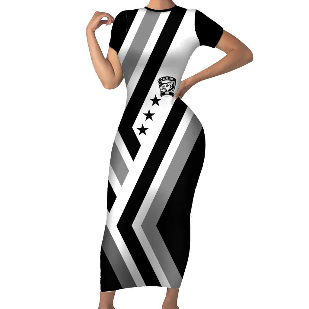 Cavalier Jamaica Football Custom Short Sleeve Bodycon Dress Est 1962 Go Champions - Wonder Print Shop
