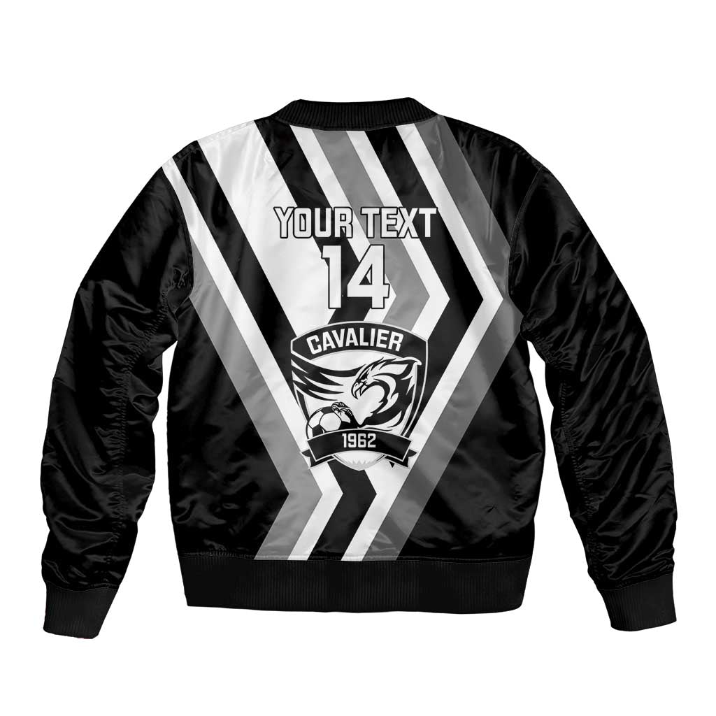 Cavalier Jamaica Football Custom Sleeve Zip Bomber Jacket Est 1962 Go Champions - Wonder Print Shop
