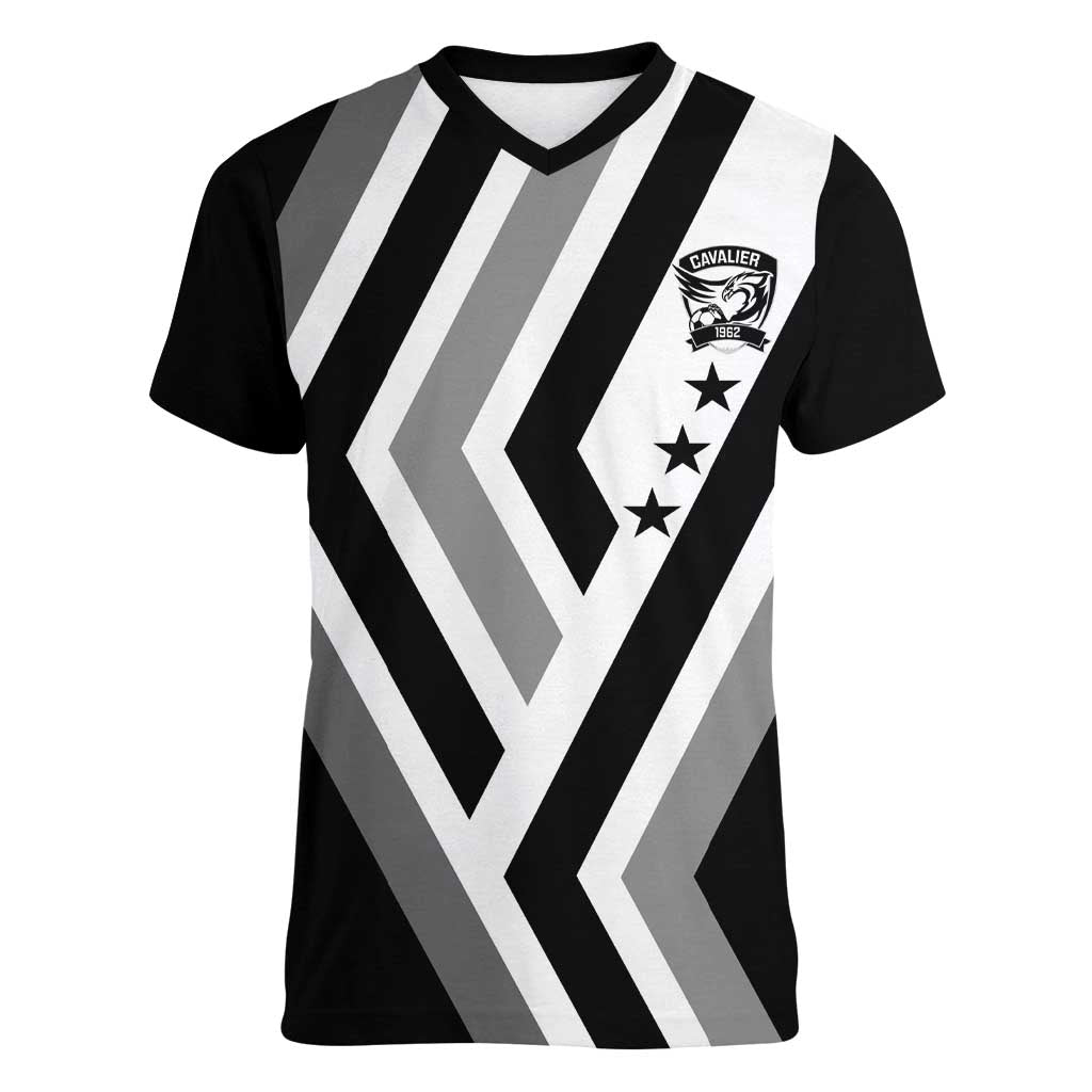 Cavalier Jamaica Football Custom Women V-Neck T-Shirt Est 1962 Go Champions - Wonder Print Shop