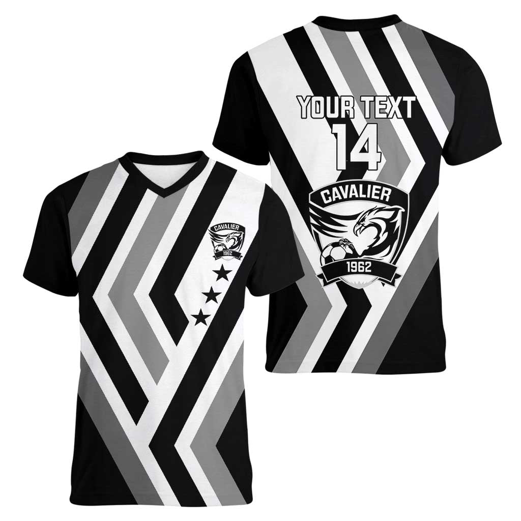 Cavalier Jamaica Football Custom Women V-Neck T-Shirt Est 1962 Go Champions - Wonder Print Shop