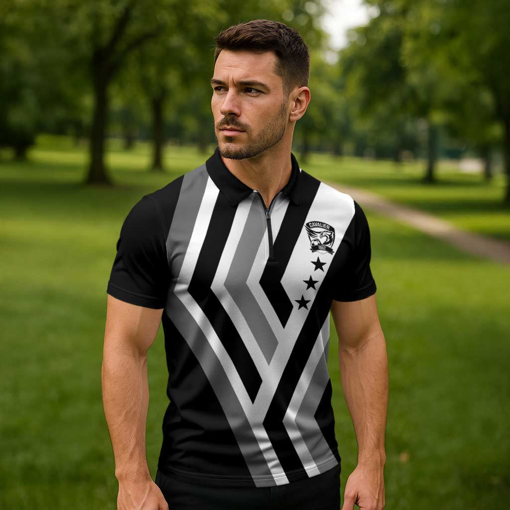 Cavalier Jamaica Football Custom Zipper Polo Shirt Est 1962 Go Champions - Wonder Print Shop