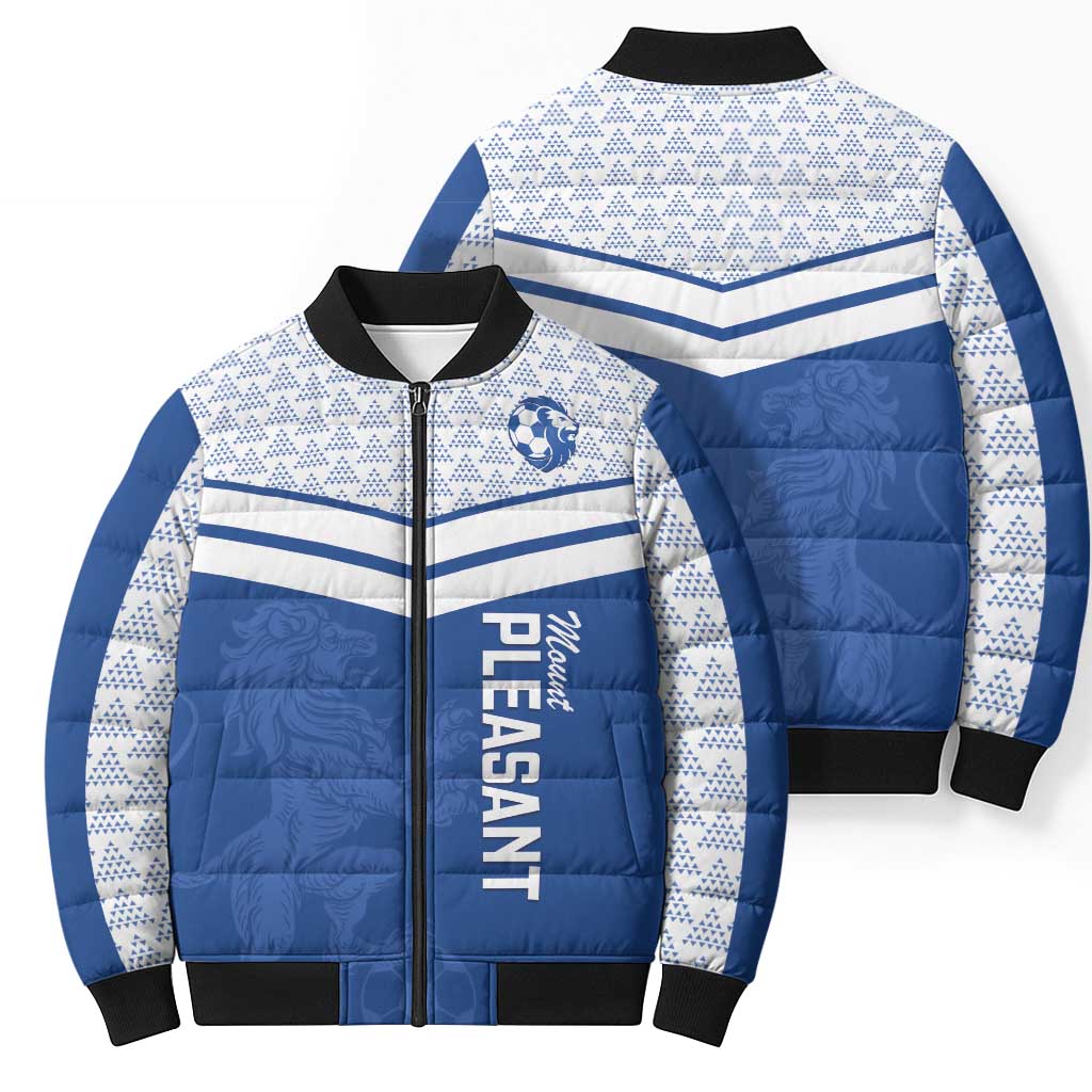 Mount Pleasant Jamaica Football Custom Bomber Puffer Jacket Come On Stush - Wonder Print Shop