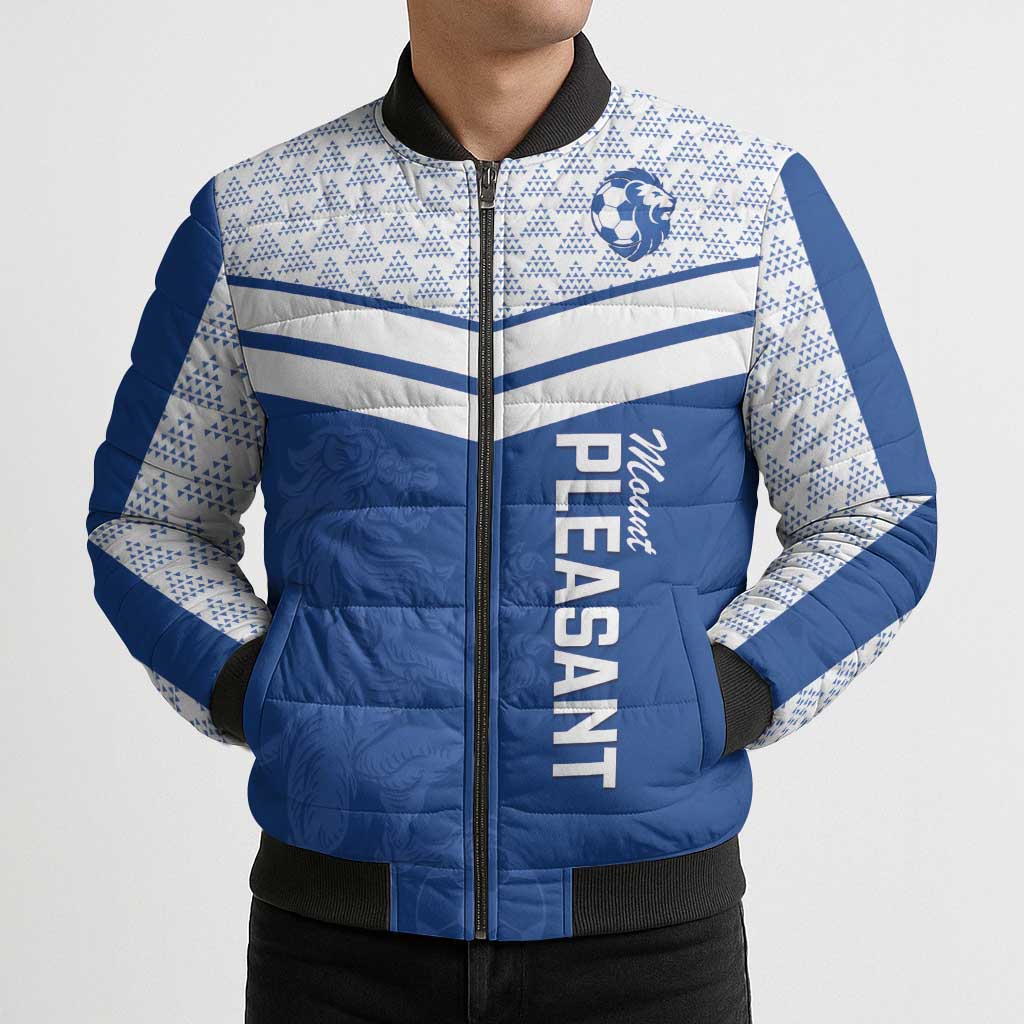 Mount Pleasant Jamaica Football Custom Bomber Puffer Jacket Come On Stush - Wonder Print Shop