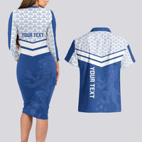 Mount Pleasant Jamaica Football Custom Couples Matching Long Sleeve Bodycon Dress and Hawaiian Shirt Come On Stush - Wonder Print Shop