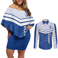 Mount Pleasant Jamaica Football Custom Couples Matching Off Shoulder Short Dress and Long Sleeve Button Shirt Come On Stush - Wonder Print Shop