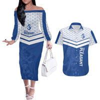 Mount Pleasant Jamaica Football Custom Couples Matching Off The Shoulder Long Sleeve Dress and Hawaiian Shirt Come On Stush - Wonder Print Shop