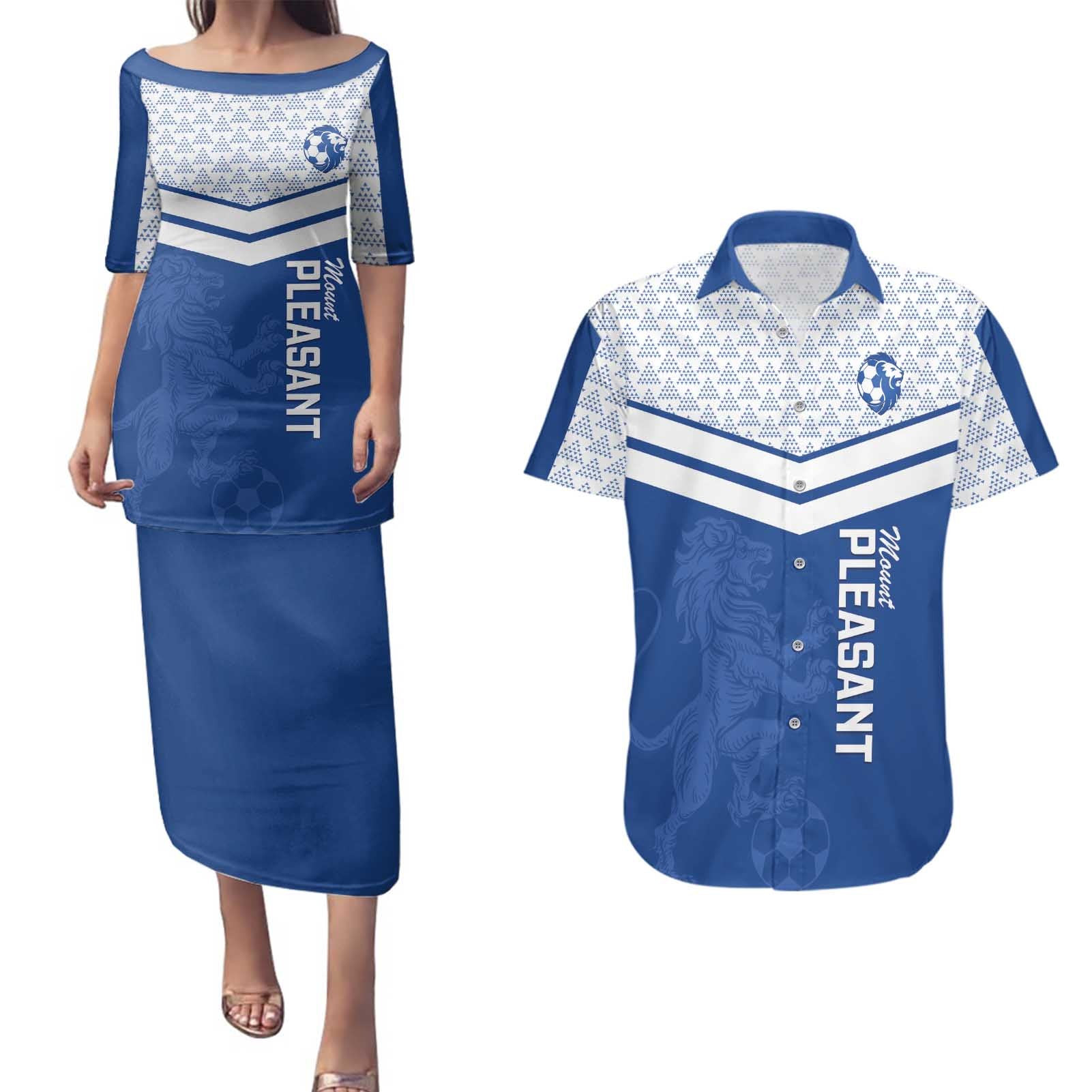 Mount Pleasant Jamaica Football Custom Couples Matching Puletasi and Hawaiian Shirt Come On Stush - Wonder Print Shop