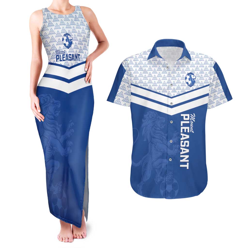 Mount Pleasant Jamaica Football Custom Couples Matching Tank Maxi Dress and Hawaiian Shirt Come On Stush - Wonder Print Shop