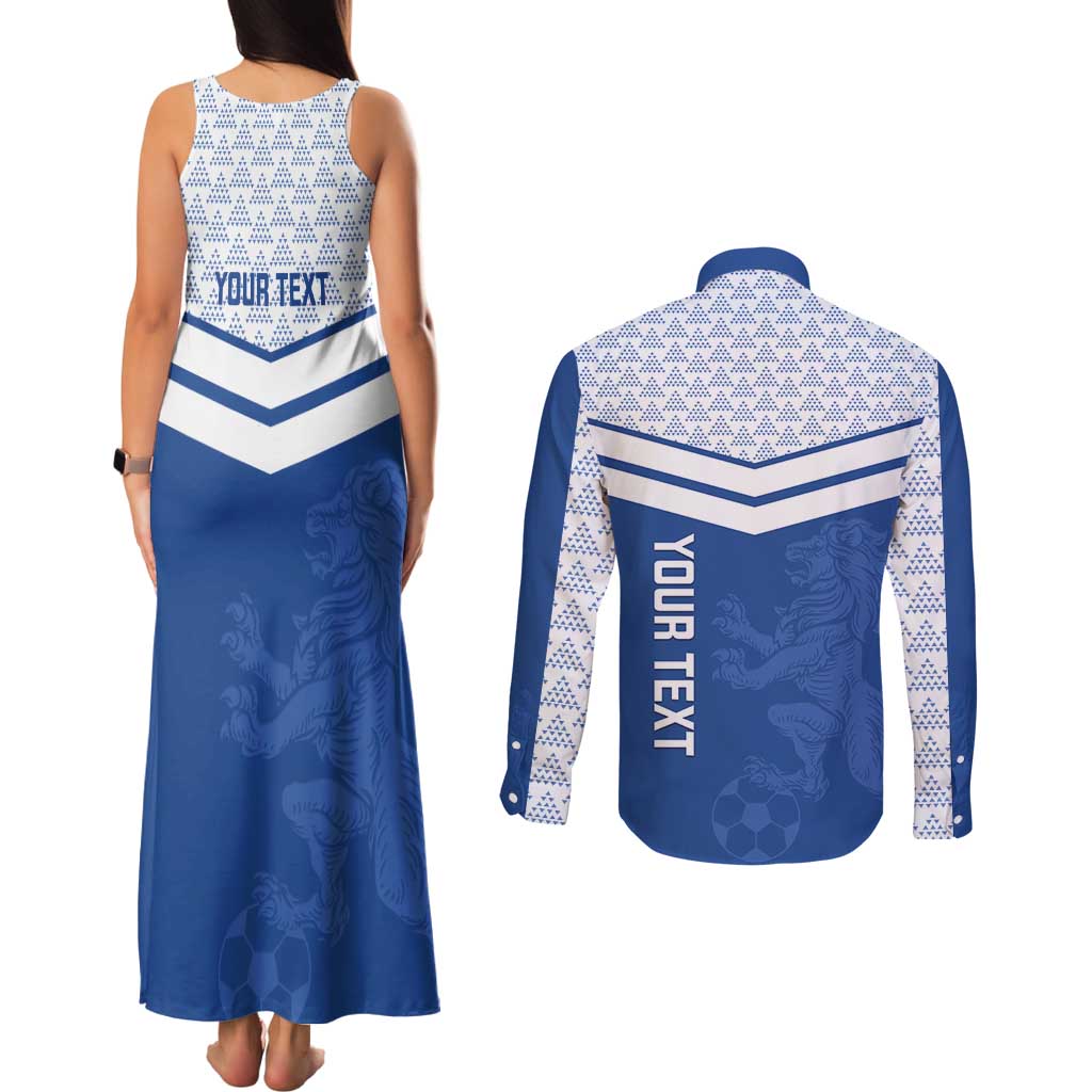 Mount Pleasant Jamaica Football Custom Couples Matching Tank Maxi Dress and Long Sleeve Button Shirt Come On Stush - Wonder Print Shop