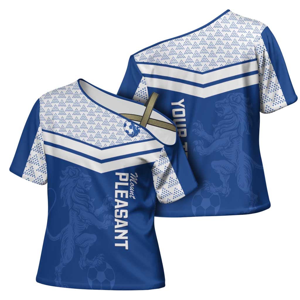 Mount Pleasant Jamaica Football Custom Cross Shoulder Shirt Come On Stush - Wonder Print Shop