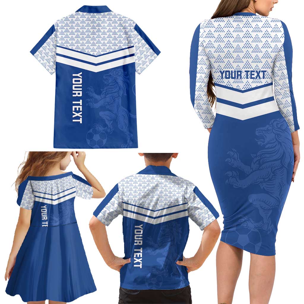 Mount Pleasant Jamaica Football Custom Family Matching Long Sleeve Bodycon Dress and Hawaiian Shirt Come On Stush - Wonder Print Shop