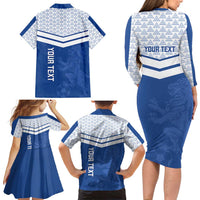 Mount Pleasant Jamaica Football Custom Family Matching Long Sleeve Bodycon Dress and Hawaiian Shirt Come On Stush - Wonder Print Shop