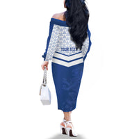 Mount Pleasant Jamaica Football Custom Family Matching Off The Shoulder Long Sleeve Dress and Hawaiian Shirt Come On Stush - Wonder Print Shop