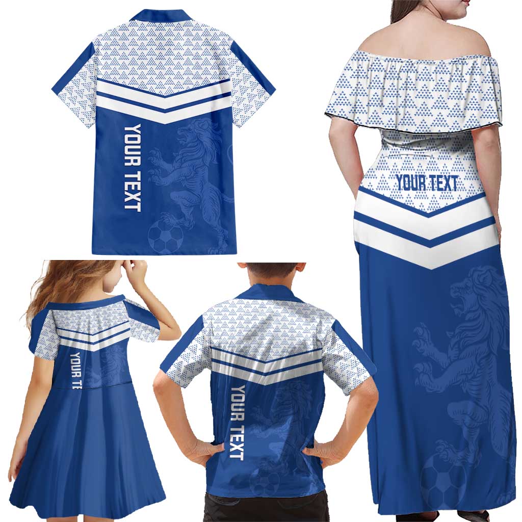 Mount Pleasant Jamaica Football Custom Family Matching Off Shoulder Maxi Dress and Hawaiian Shirt Come On Stush - Wonder Print Shop