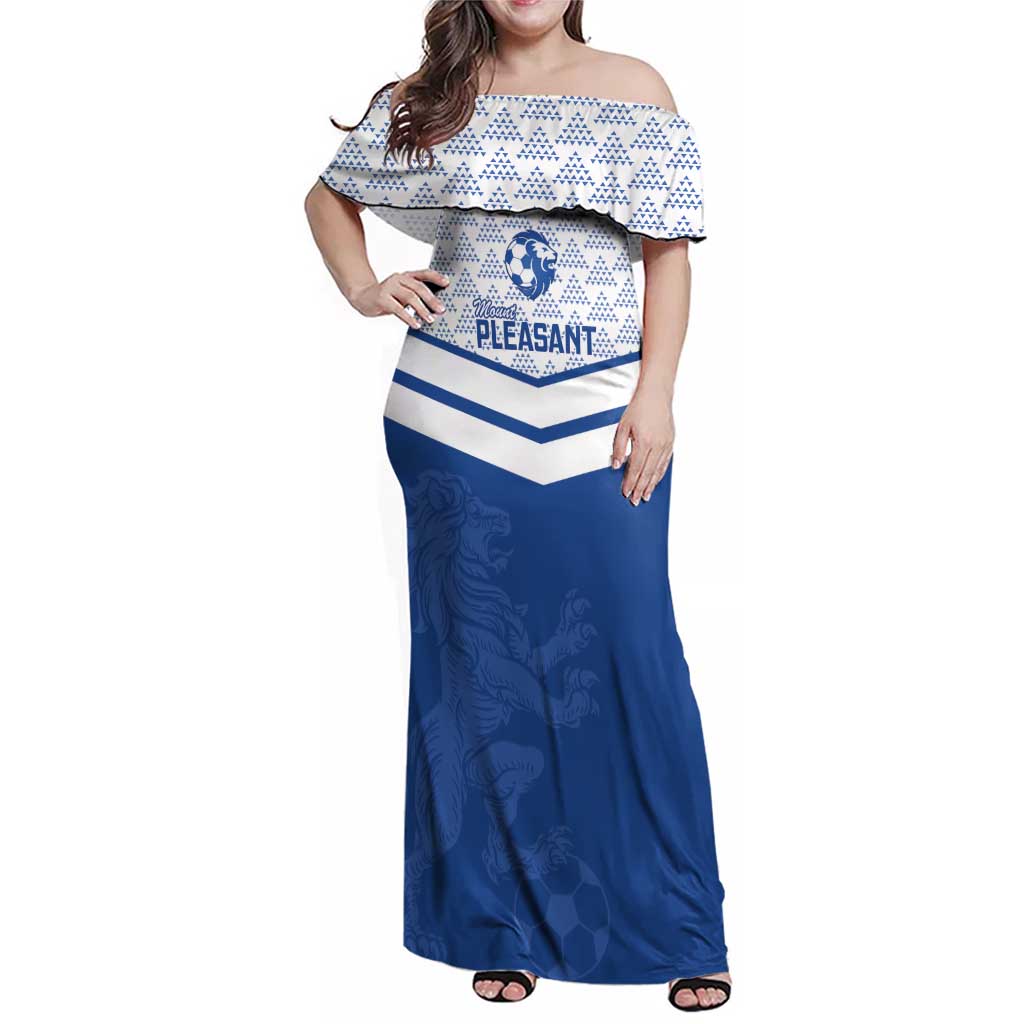 Mount Pleasant Jamaica Football Custom Family Matching Off Shoulder Maxi Dress and Hawaiian Shirt Come On Stush - Wonder Print Shop