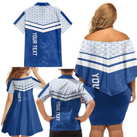 Mount Pleasant Jamaica Football Custom Family Matching Off Shoulder Short Dress and Hawaiian Shirt Come On Stush - Wonder Print Shop