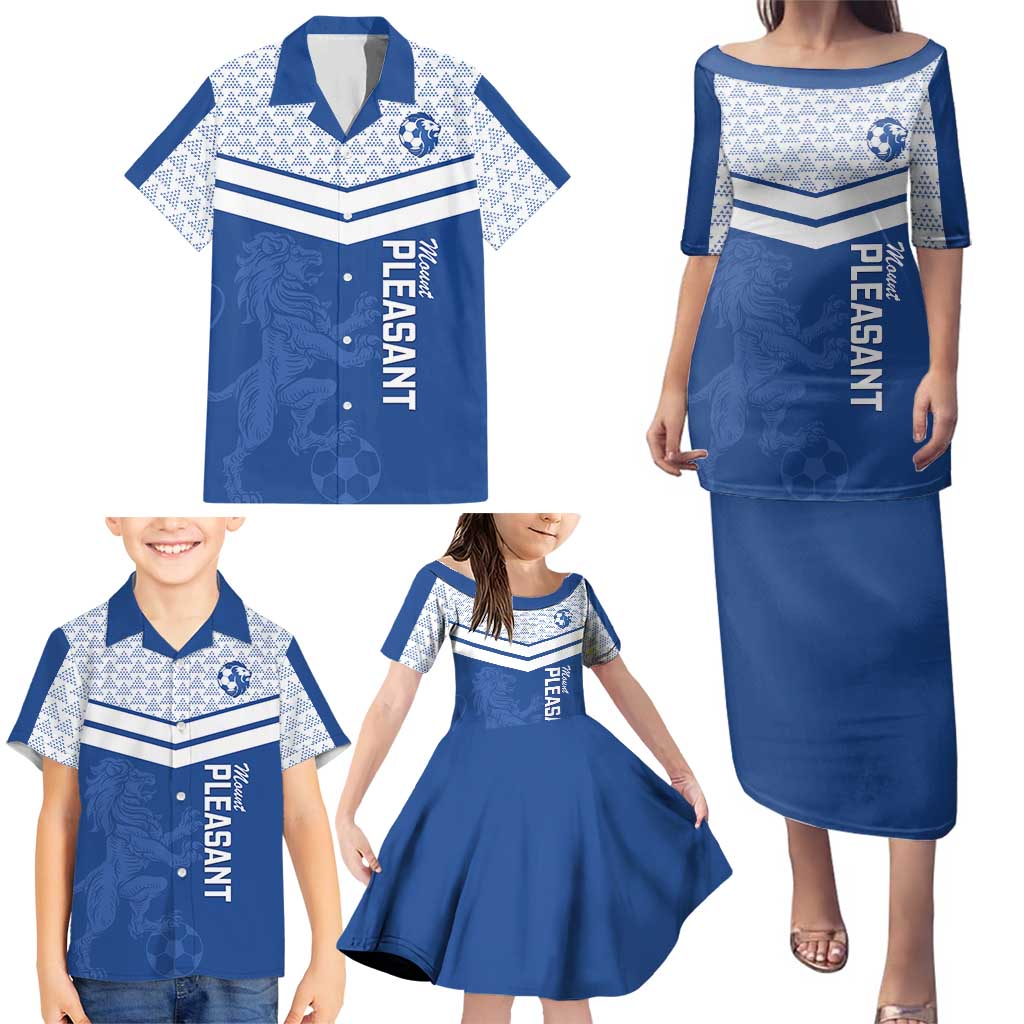 Mount Pleasant Jamaica Football Custom Family Matching Puletasi and Hawaiian Shirt Come On Stush - Wonder Print Shop