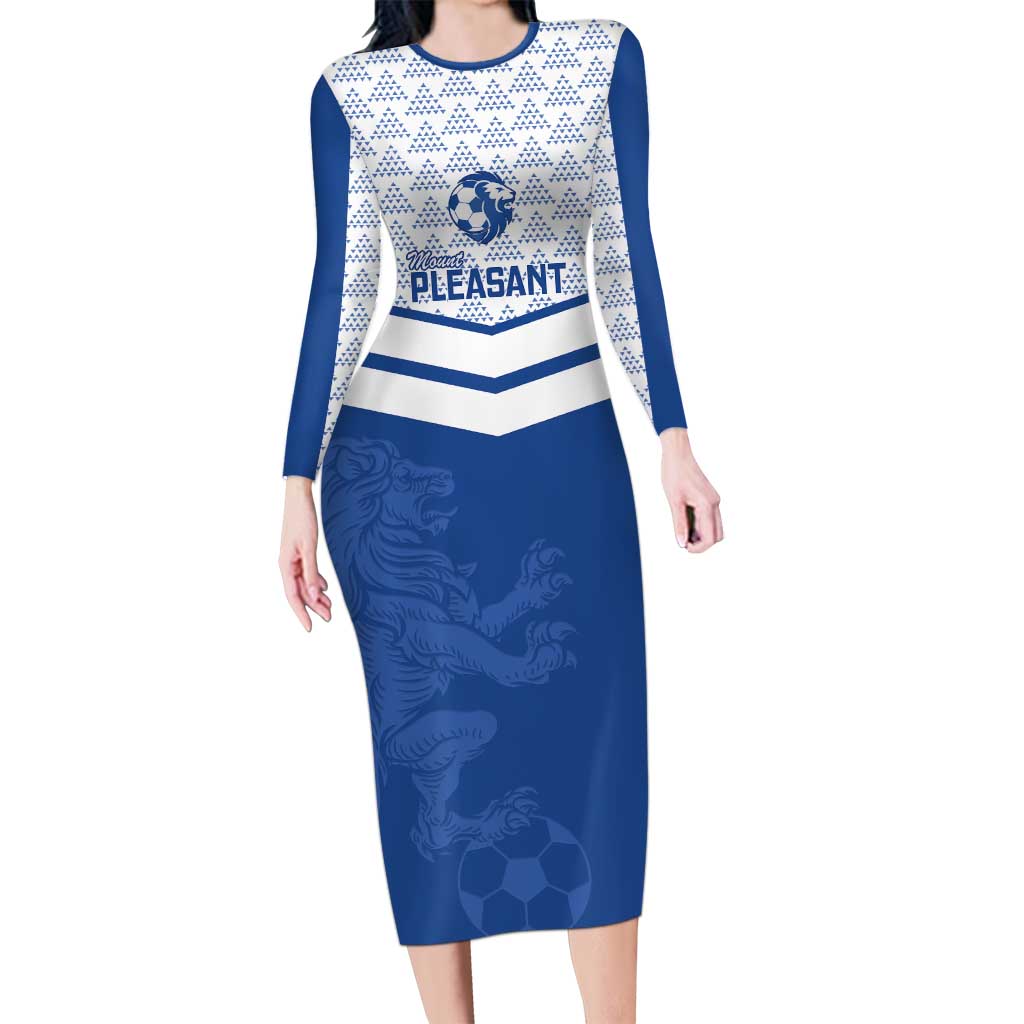 Mount Pleasant Jamaica Football Custom Long Sleeve Bodycon Dress Come On Stush - Wonder Print Shop