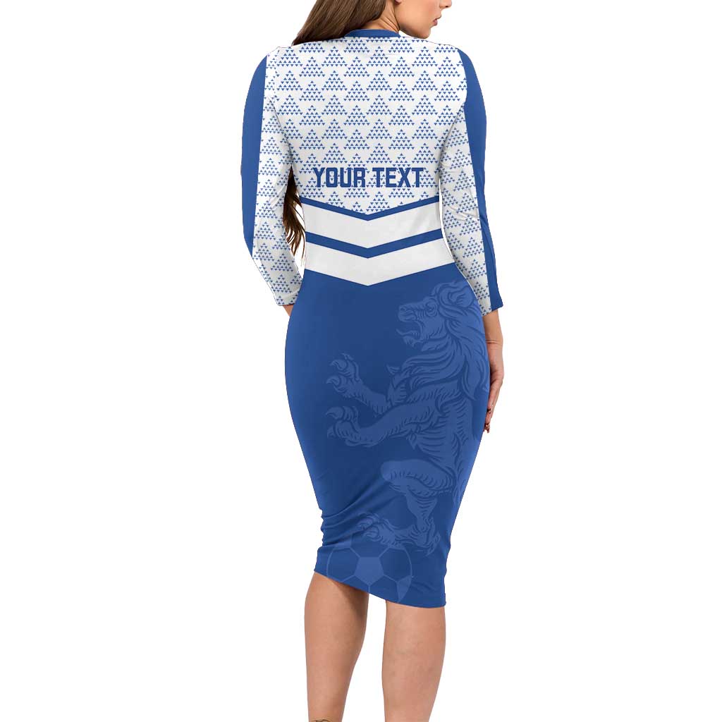 Mount Pleasant Jamaica Football Custom Long Sleeve Bodycon Dress Come On Stush - Wonder Print Shop