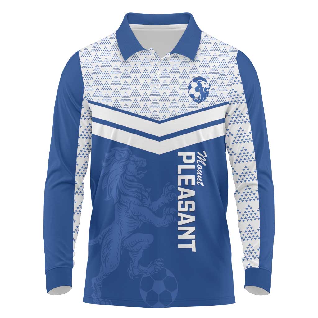 Mount Pleasant Jamaica Football Custom Long Sleeve Polo Shirt Come On Stush - Wonder Print Shop