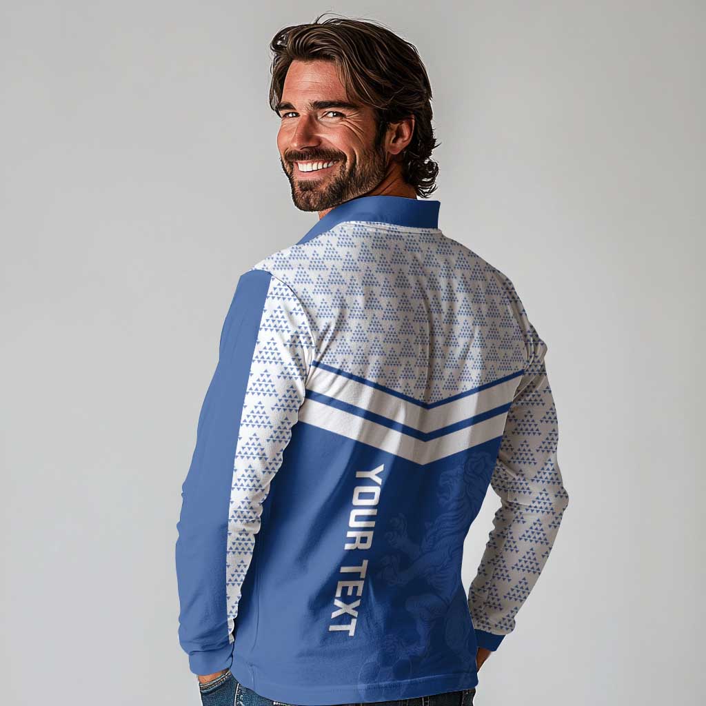 Mount Pleasant Jamaica Football Custom Long Sleeve Polo Shirt Come On Stush - Wonder Print Shop