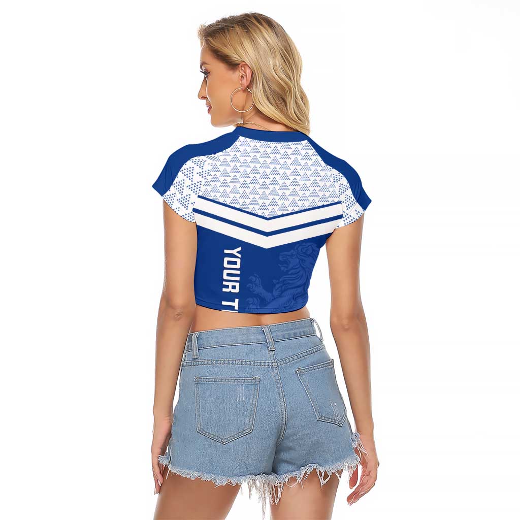 Mount Pleasant Jamaica Football Custom Raglan Cropped T Shirt Come On Stush - Wonder Print Shop