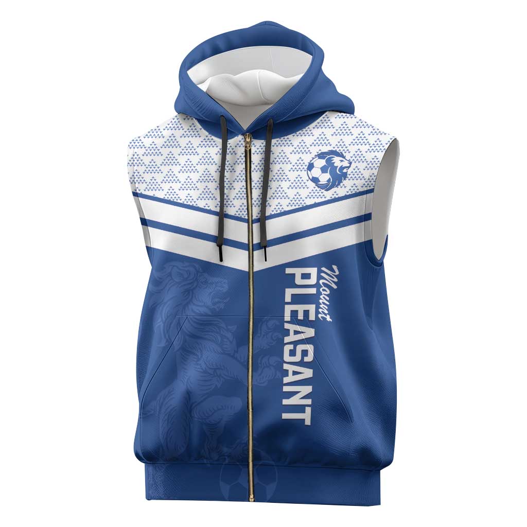 Mount Pleasant Jamaica Football Custom Sleeveless Zip Hoodie Come On Stush - Wonder Print Shop