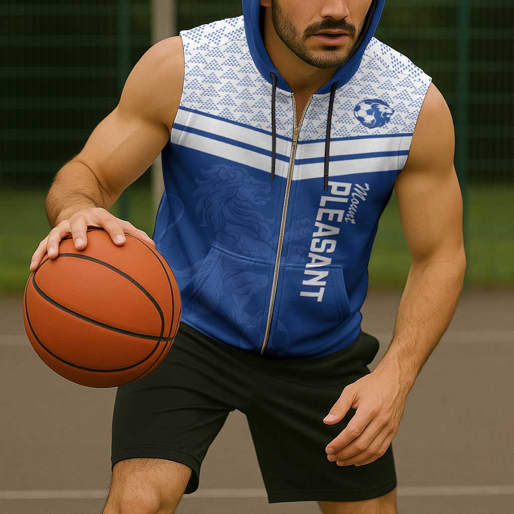 Mount Pleasant Jamaica Football Custom Sleeveless Zip Hoodie Come On Stush - Wonder Print Shop