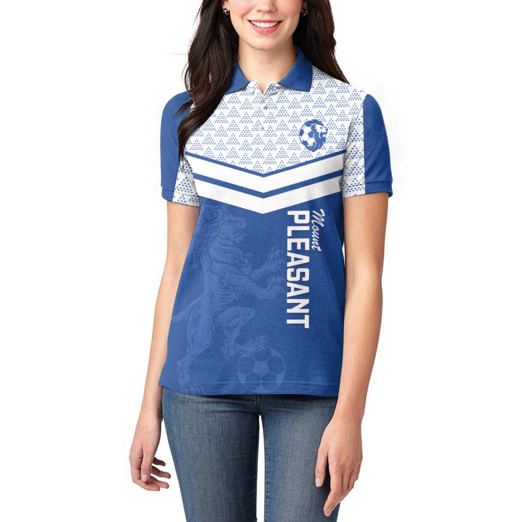 Mount Pleasant Jamaica Football Custom Women Polo Shirt Come On Stush - Wonder Print Shop