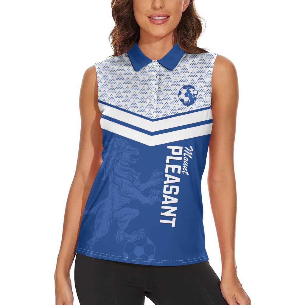 Mount Pleasant Jamaica Football Custom Women Sleeveless Polo Shirt Come On Stush - Wonder Print Shop