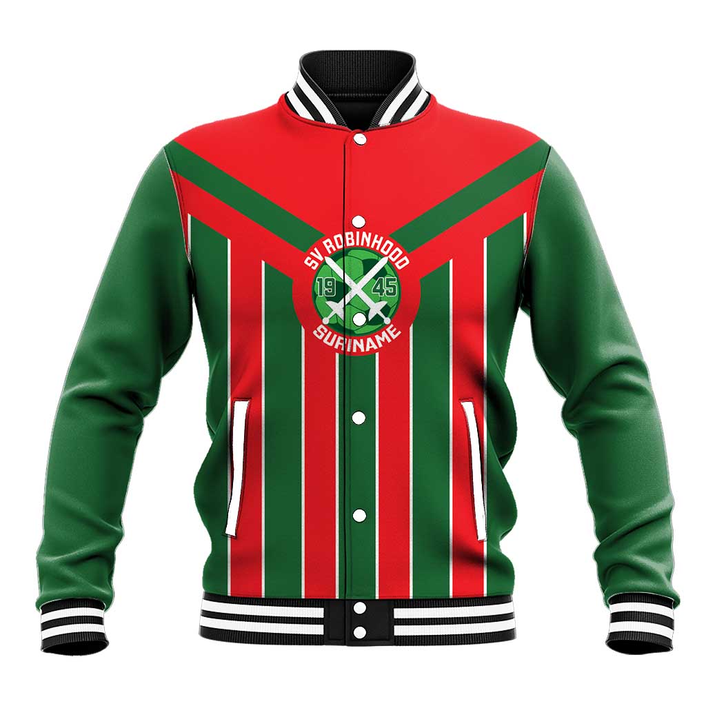 Robinhood Suriname Football Custom Baseball Jacket Go Geen Strijd - Wonder Print Shop