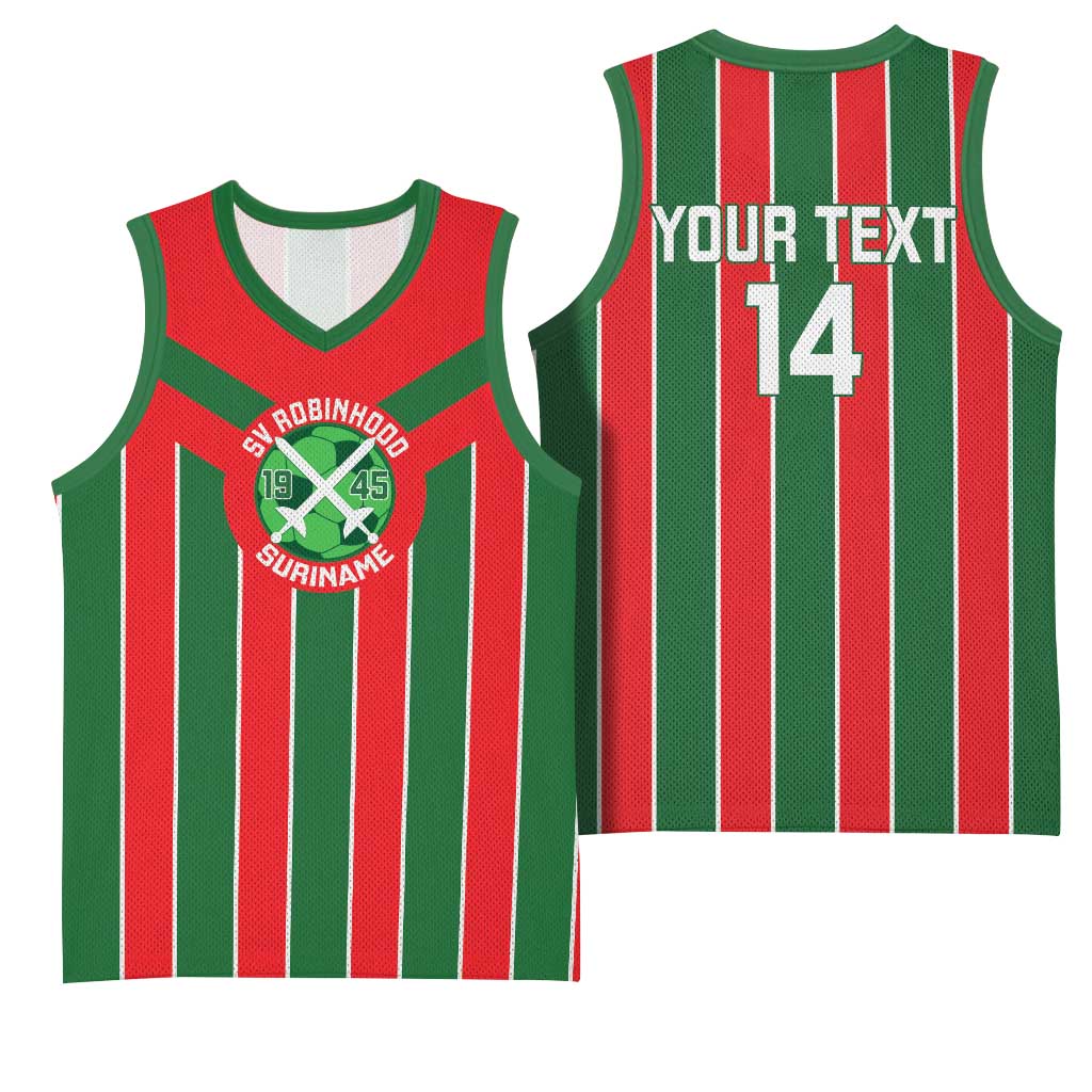 Robinhood Suriname Football Custom Basketball Jersey Go Geen Strijd - Wonder Print Shop