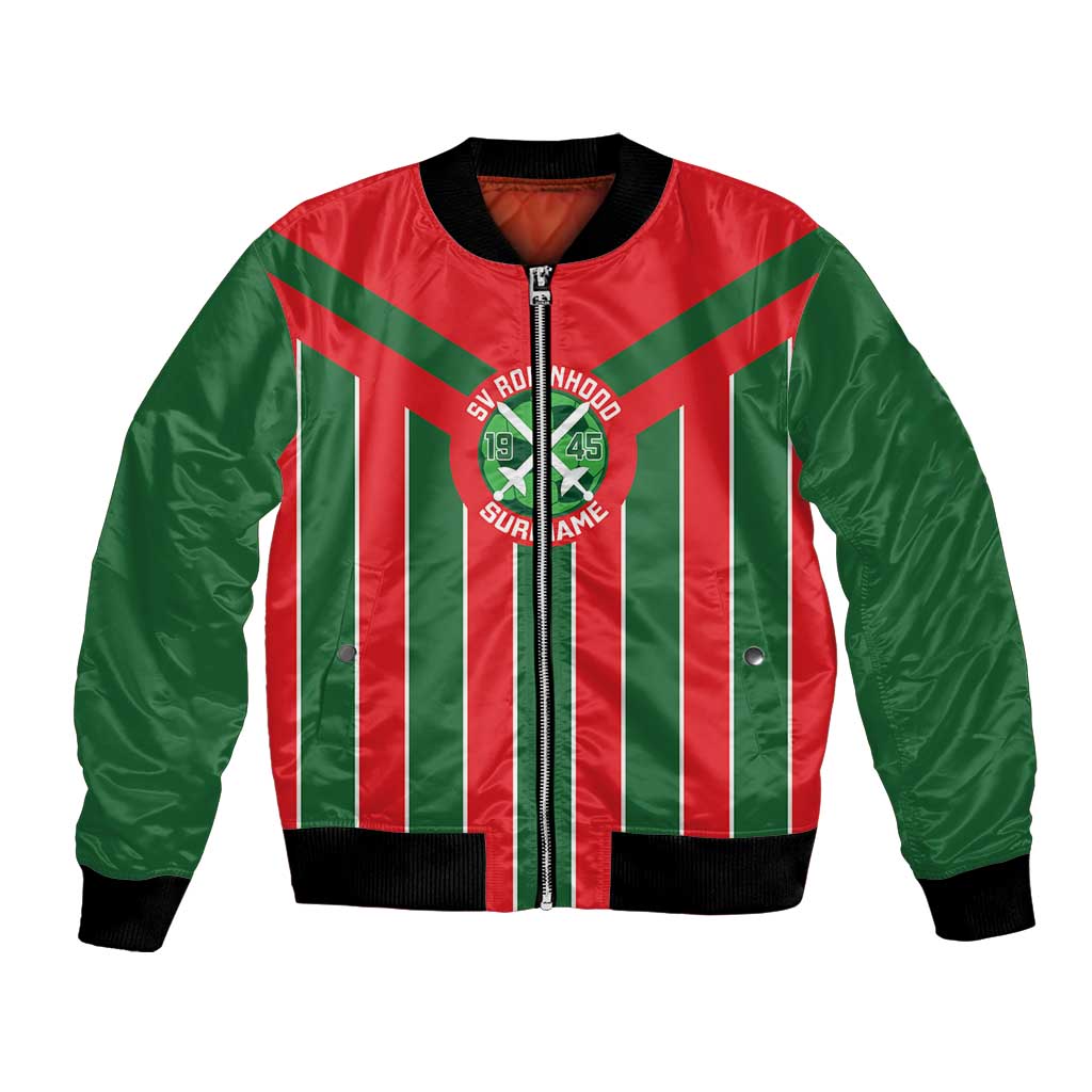 Robinhood Suriname Football Custom Bomber Jacket Go Geen Strijd - Wonder Print Shop